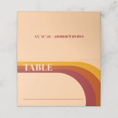 Retro gebogen boog streep bruiloft plaatskaartje (Buitenkant ongevouwen)