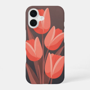 Retro Gebogen Tulp iPhone 16 Hoesje