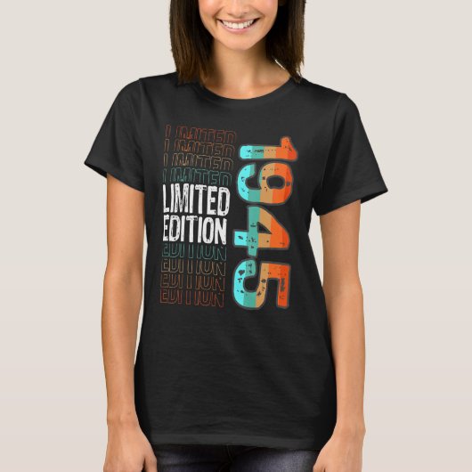 Retro Geboortejaar 1945 T-shirt (Voorkant)
