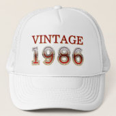 Retro geboortejaar 1986 trucker pet (Voorkant)