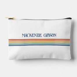 Retro Geborduurd Minimalistisch Strepen Accessoire Etui