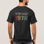 retro geboren in 1978 t-shirt (Achterkant)