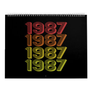Retro geboren in 1987 kalender
