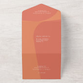 Retro gebrande sinaasappel vet FOTO rsvp bruiloft All In One Uitnodiging (Buitenkant)