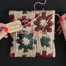 Retro Gebreide Rode Groene Kerst Trui Weer