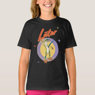 Retro Gecko Later Luie Dag Humor T-shirt