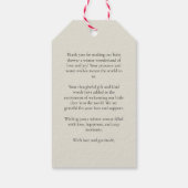 Retro gecontroleerd verjaardagszwart Dank u Cadeaulabel (Achterkant)