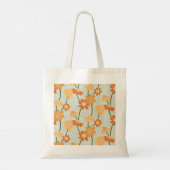 Retro gedempt bloemen van 1970 tote bag (Achterkant)
