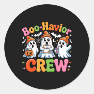 Retro gedrag van de bemanning gedragsanalist Hallo Ronde Sticker