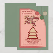 Retro gedurfde kleurrijke leuke bedrijfsuitnodigin kaart (Voorkant / Achterkant)