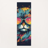 Retro Geek Chic Feline Yogamat (Voorkant)