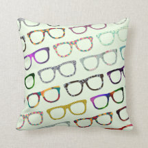 Retro Geek Hipster Bril Patroon kussen