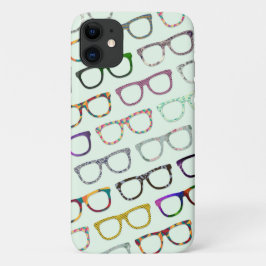 Retro Geek Hipster Glasses Patroon Case-Mate iPhone Case