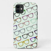 Retro Geek Hipster Glasses Pattern iPhone5 hoesje (Achterkant)