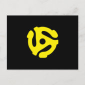 Retro  Geel 45 voorzetkamer DJ Briefkaart (Voorkant)