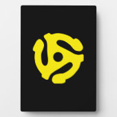 Retro  Geel 45 voorzetkamer DJ Fotoplaat (voorkant)