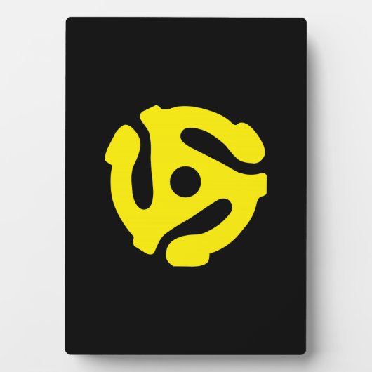 Retro Geel 45 voorzetkamer DJ Fotoplaat (voorkant)