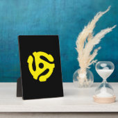 Retro Geel 45 voorzetkamer DJ Fotoplaat (Zijkant)