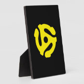 Retro  Geel 45 voorzetkamer DJ Fotoplaat (Zijkant)