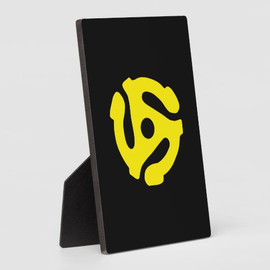 Retro Geel 45 voorzetkamer DJ Fotoplaat (Zijkant)