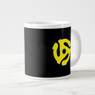 Retro  Geel 45 voorzetkamer DJ Grote Koffiekop