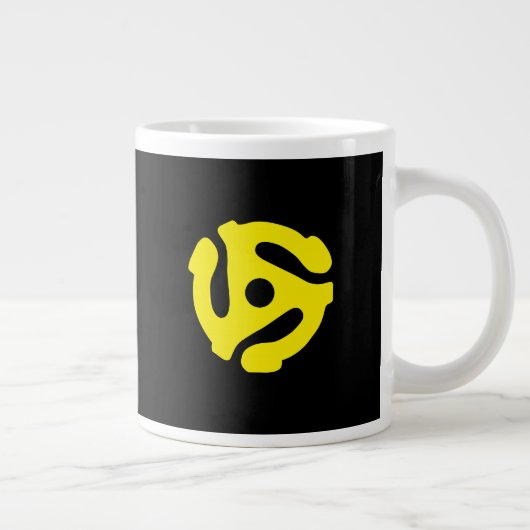 Retro  Geel 45 voorzetkamer DJ Grote Koffiekop (Rechts)