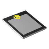 Retro  Geel 45 voorzetkamer DJ Notitieblok (Schuin)