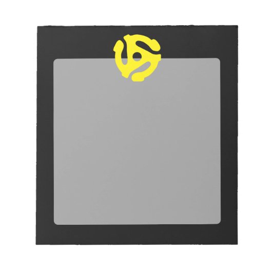 Retro  Geel 45 voorzetkamer DJ Notitieblok (Voorkant)