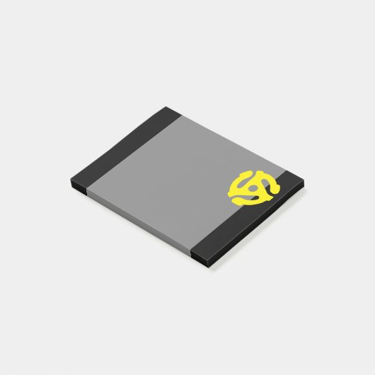 Retro  Geel 45 voorzetkamer DJ Post-it® Notes (Schuin)