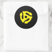 Retro  Geel 45 voorzetkamer DJ Ronde Sticker (Tas)