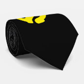 Retro  Geel 45 voorzetkamer DJ Stropdas (Opgerold)