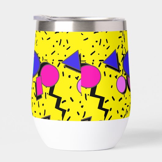 Retro Geel 80s Memphis Abstract (Rechts)