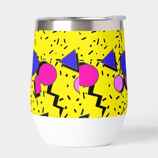 Retro Geel 80s Memphis Abstract (Links)