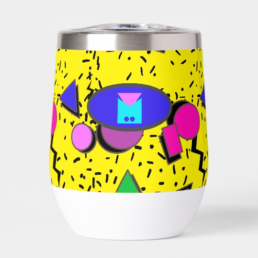 Retro Geel 80s Memphis Abstract (Voorkant)