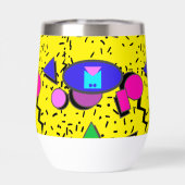 Retro Geel 80s Memphis Abstract (Achterkant)