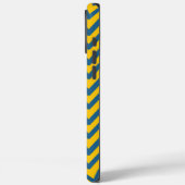 Retro Geel Blauw Chevron Kleurrijk Patroon Case-Mate iPhone Case (Achterkant / Links)
