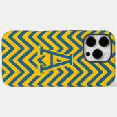 Retro Geel Blauw Chevron Kleurrijk Patroon Case-Mate iPhone Case (Achterkant (horizontaal))