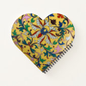 Retro  Geel Bloemen Botanisch Notitieboek (Achterkant)