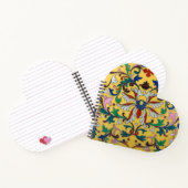 Retro  Geel Bloemen Botanisch Notitieboek (Binnen)