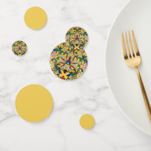 Retro Geel Bloemen Minton Tegel Botanisch