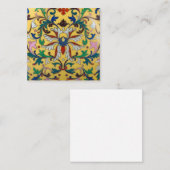 Retro  Geel Bloemen Minton Tegel Botanisch Informatiekaartje (Voorkant / Achterkant)