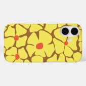 Retro Geel Bloemen Vet Abstract Bloempatroon Case-Mate iPhone Case (Achterkant (horizontaal))