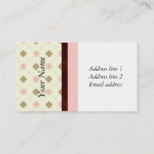 RETRO GEEL-BROWN-PEACH-ARGYLE VISITEKAARTJES (Achterkant)