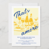 Retro geel “dat is amore” Bruids douche Kaart (Voorkant)