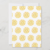 Retro geel eerste reis rond de verjaardag van de z kaart (Achterkant)