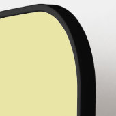 Retro Geel en Hemelsblauw Gestreept - Monogrammed Pickleball Paddle (Links Detail)