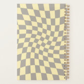 Retro Geel Geel Pastel gekarkeerd Planner (Achterkant)
