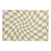 Retro Geel Geel Y2k Afgevuurde Dorm Room Kussensloop (Achterkant)