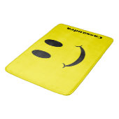 Retro Geel Gelukkig Gezicht Glimlachend patroon Badmat (Gekanteld)