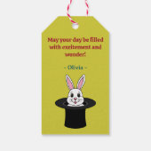 Retro Geel Groot Top Circus Cartoon Gift Label Cadeaulabel (Achterkant)